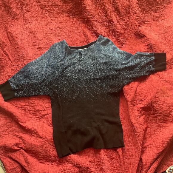 Studio Works Sweater Blue Black Metallic - Picture 3 of 12